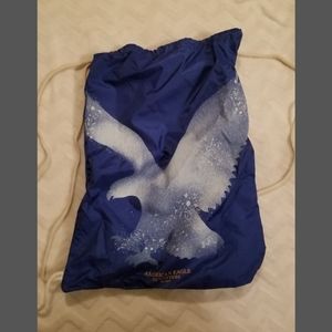American Eagle BlueDrawstring Bag with Side Pocket